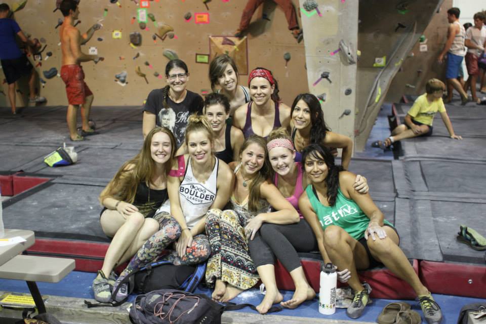 Boulder League team at the Little Rock Climbing Center.