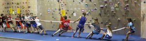 The rock climbing summer camp at the Little Rock Climbing Center.