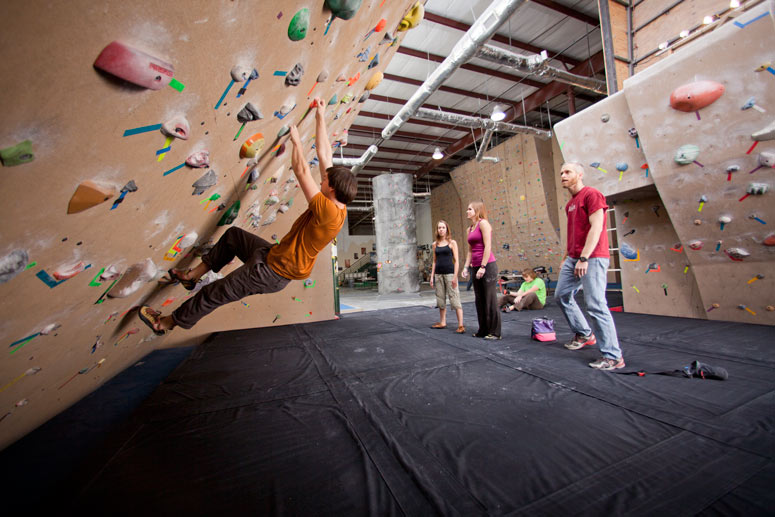 Bouldering cave at the Little Rock Climbing Center.